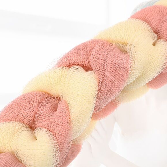 3 Pcs Long Stretch Sponge with Rope Handles for Shower 11.81"x1.97" 3 colors - Picture 3 of 6